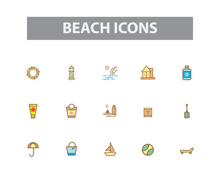 Beach Vector Icons