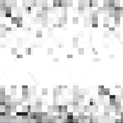 Abstract gray background of squares. Geometric texture. Halftone effect