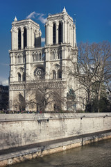 Fototapeta na wymiar Notre-Dame on a sunny day. Paris. France