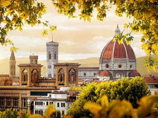 Zelfklevend Fotobehang Cathedral in Florence © Givaga