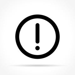 exclamation mark icon on white background