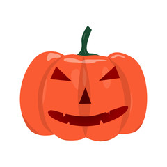 pumpkin with an evil expression on his face