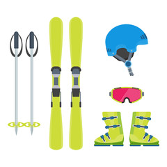 set of skis