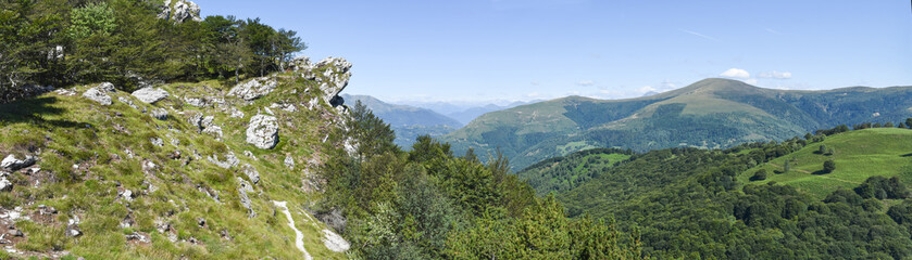Fototapeta na wymiar Denti della vecchia mountain over Lugano on Switzerland