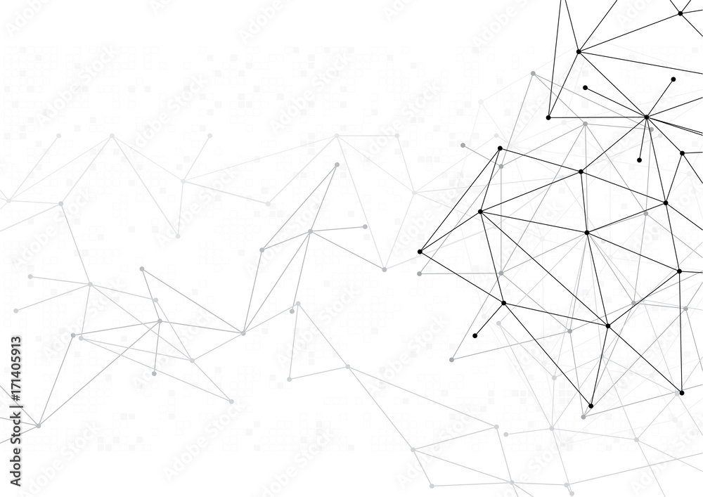 Poster vector polygon background abstract technology communication data Science