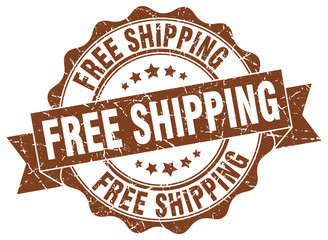 free shipping stamp. sign. seal