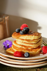 Pancakes with honey