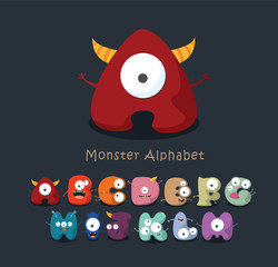 Monster Cartoon Alphabet