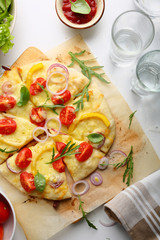 Vegetables pizza
