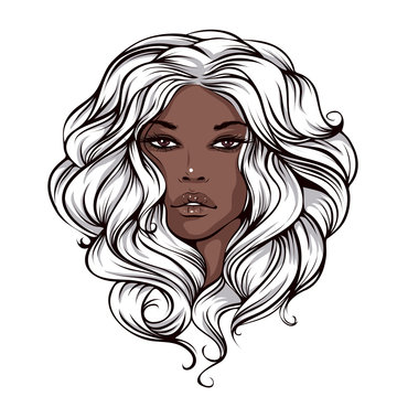recommend clip art: beautiful face swarthy tanned girl