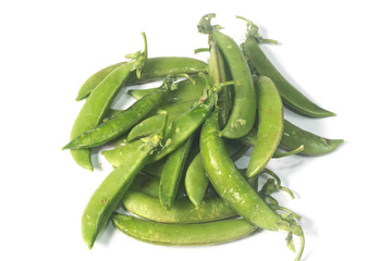 Green beans isolated on a white background
