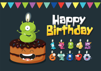 Monster Cartoon numbers