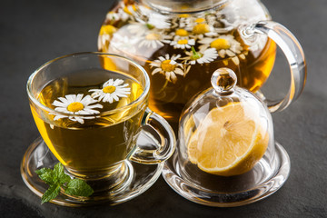 Cup of chamomile tea