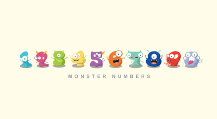 Monster Cartoon numbers