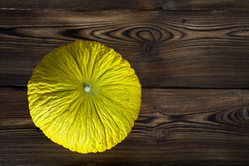 melon on a wooden background