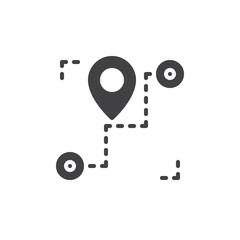 Track order icon vector, filled flat sign, solid pictogram isolated on white. Shipment tracking symbol, logo illustration. Pixel perfect vector graphics