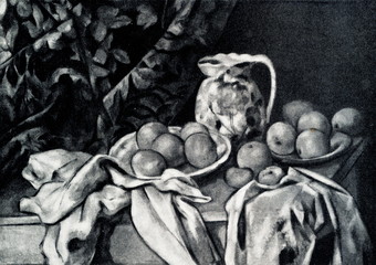 Image of Still Life with a Curtain (Paul Cézanne, 1895) printed on Printed Glass Splashbacks