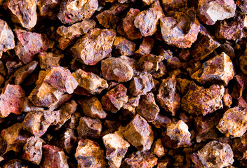 Gravel texture of broken laterite stone