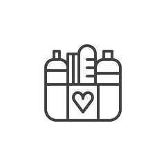 Donation food icon vector, filled flat sign, solid pictogram isolated on white. Charity symbol, logo illustration