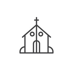 Church icon vector, filled flat sign, solid pictogram isolated on white. Charity symbol, logo illustration