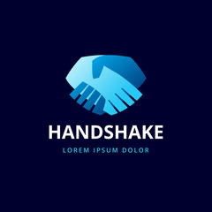 handshake icon. two hands logo template