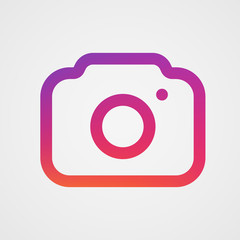 Modern photo camera icon. Isolated icon.
