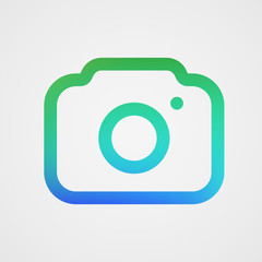 Modern photo camera icon. Isolated icon.