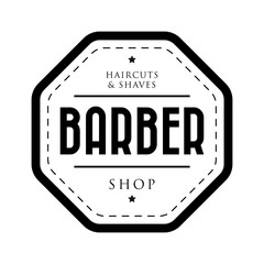 Barber shop vintage stamp logo