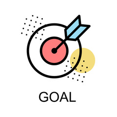 Goal icon for business on white background