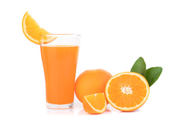 fresh orange isolated on white background