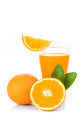 fresh orange isolated on white background