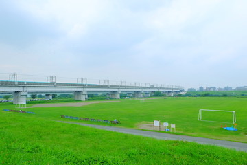 Fototapeta premium 東京 荒川 グラウンド