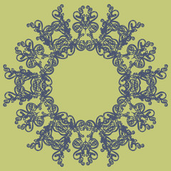 круглый орнамент шаблон. Иллюстрация для поздравительной открытки, открытки, приглашения, плакат, баннер