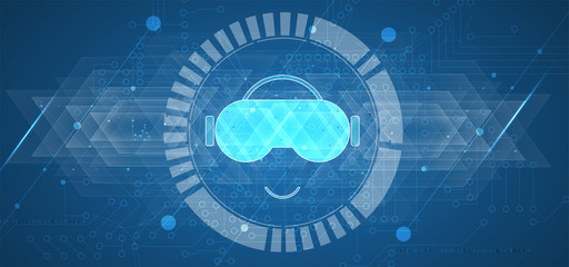 virtual reality in life future technology background