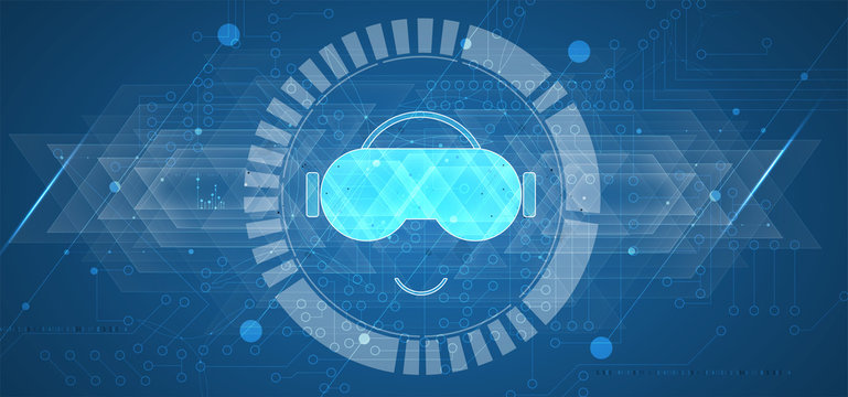 virtual reality in life future technology background