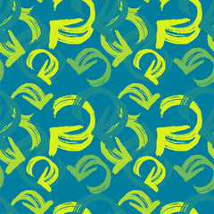 Seamless pattern with colorful grungy arrows. Perfect for print on wrapping paper, fabric etc.