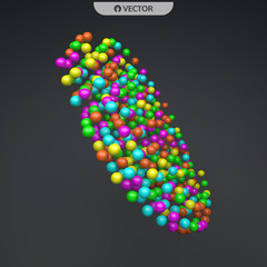 Sphere. Abstract structure with particles. Technology style. Vector illustration.