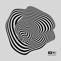 Abstract 3D geometrical background. Pattern with optical illusion. Vector illustration.