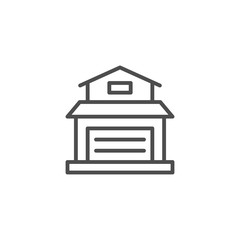 Garage line icon