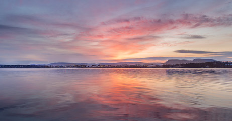 Fototapeta premium Sunset over Fornebu