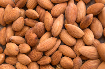 Almonds as a background, texture