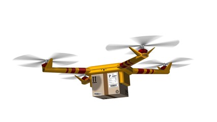 
delivery drone - drone delivery a package - drone fast delivery concept 