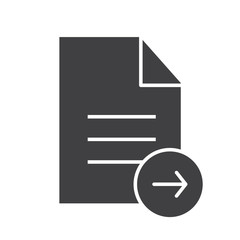Send document glyph icon