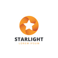 Abstract star logo icon design template elements