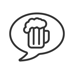 Beer order linear icon