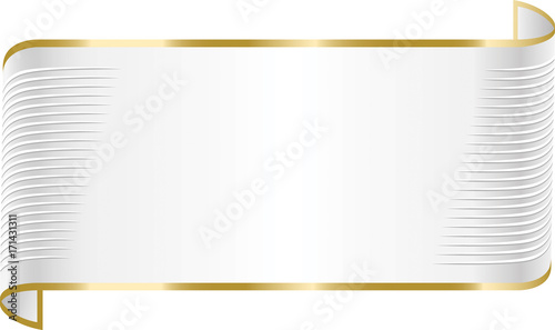 "Elegant white ribbon banner." Stock image and royalty-free vector