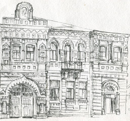 house facade sketch