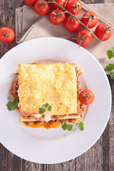 lasagne with meat and sauce