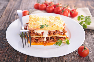 lasagne with meat and sauce