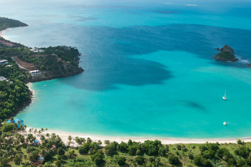The Caribbean Island Antigua, view from above